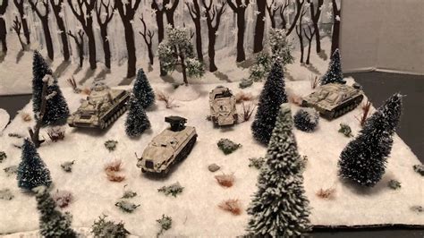 172 Scale Ww2 Winter Diorama W German Tanks ️movable Wargaming