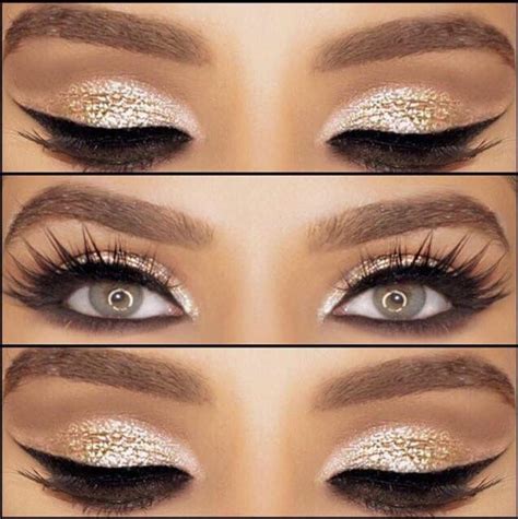 Best black and gold eye makeup looks. Pin by Anusha Sultan on Bride | Gold eyeshadow looks, Eye makeup, Homecoming makeup