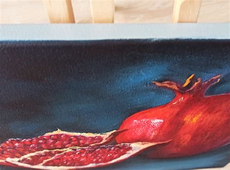 Pomegranate Painting Original Artwork Fruit Oil Painting On Inspire