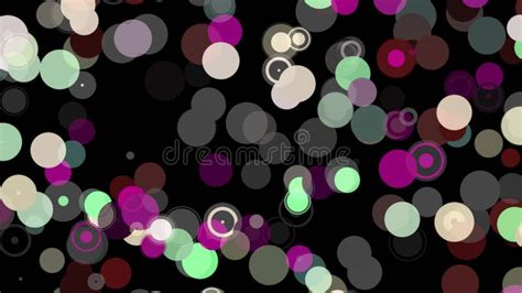 Abstract Animation Of Large And Small Circles Appearing And