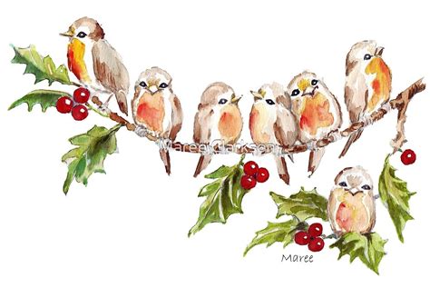 Seven Little Birds By Maree Clarkson Redbubble