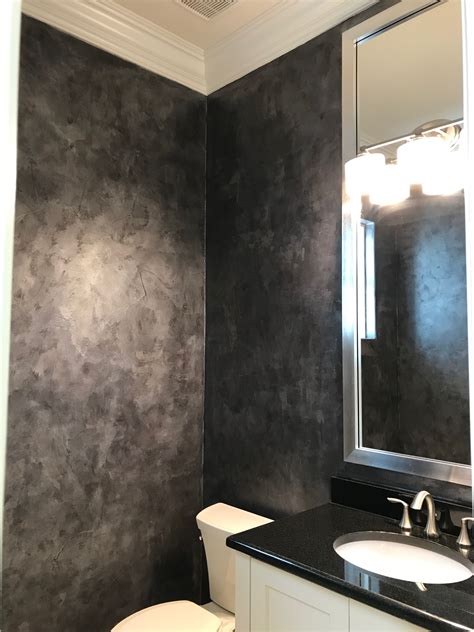 Dark And Dramatic Metallic Decorative Paint Finish Is Perfect For This