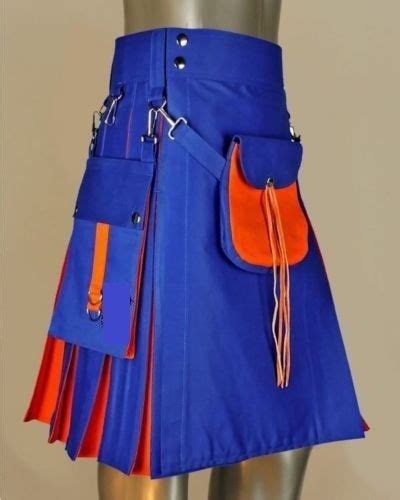 Blue Orange Hybrid Kilt