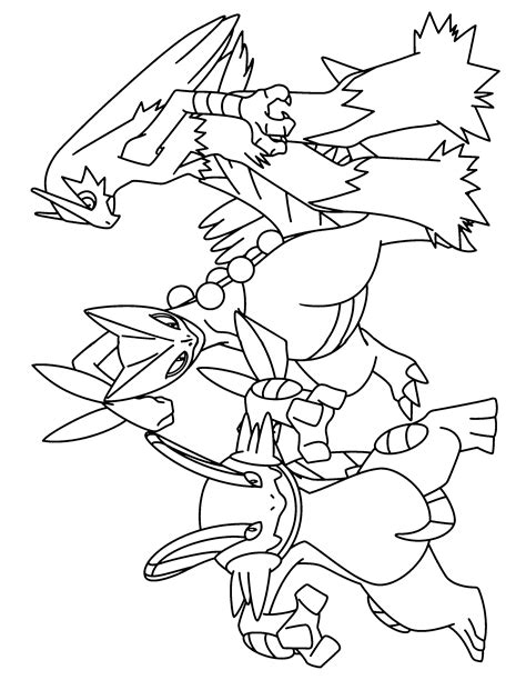 Pokemon X And Y Starters Coloring Pages