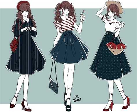 なちこ On Twitter アニメの服を描く ファンタジーの服 かわいい衣装