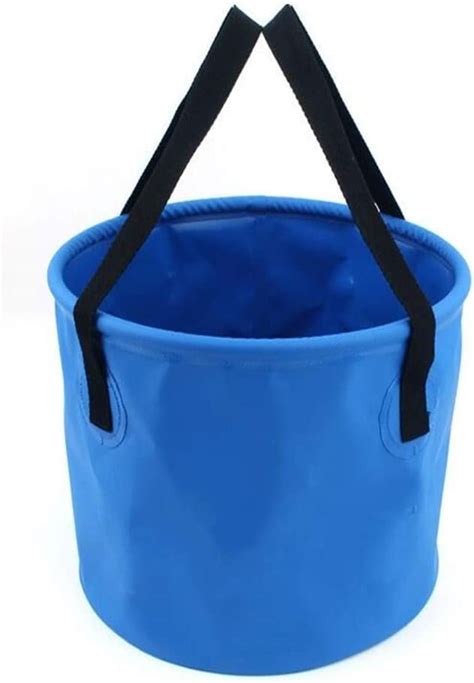 Amazon Com Hqs Outdoor Bucket L Blue Camping Collapsible Telescopic Storage Bucket Washing