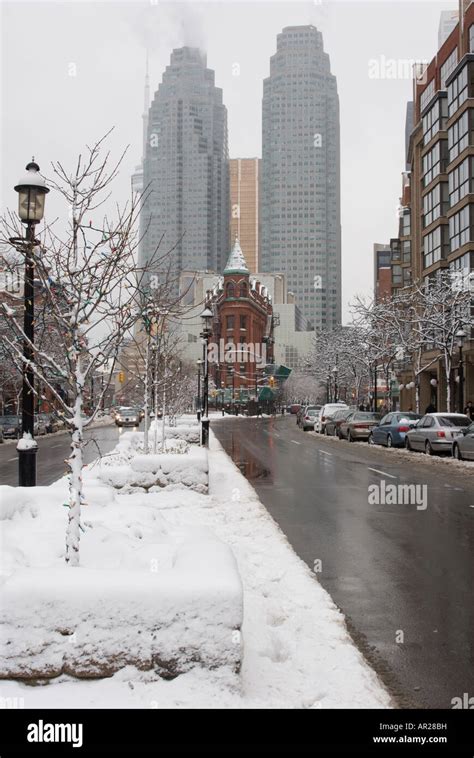 Downtown Toronto Canada Winter Stock Photo Alamy