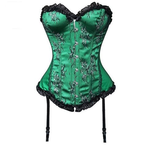 Sexy Women Bustier Corset Floral Lace Up Corset Top Boned Waist Trainer Lingerie Overbust