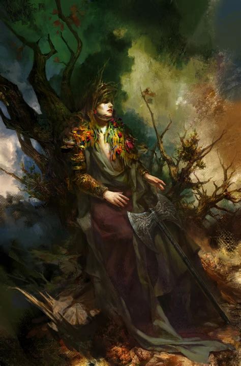Dryad Is Fading By The Felled Tree By Lucy Lisett On Deviantart Art Fantasy Character Design