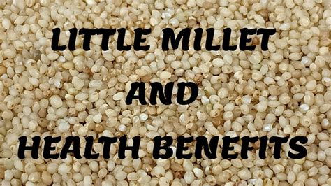 All About Little Millet Health Benefits Of Little Millet Positive