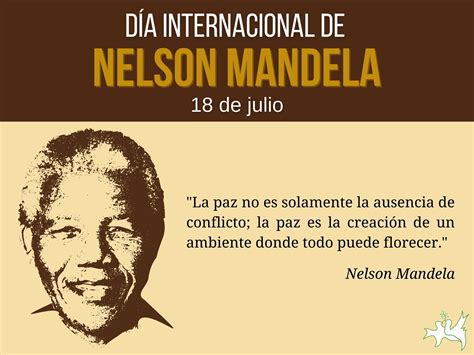 Día Internacional De Nelson Mandela Peace And Cooperation