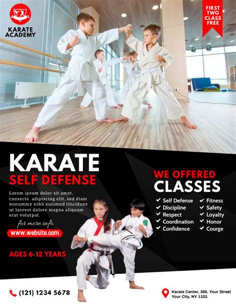 Martial Art Lessons Ad Template Postermywall