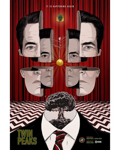 Twin Peaks Tv Series Poster Movie Custom Printing Minimalist Etsy