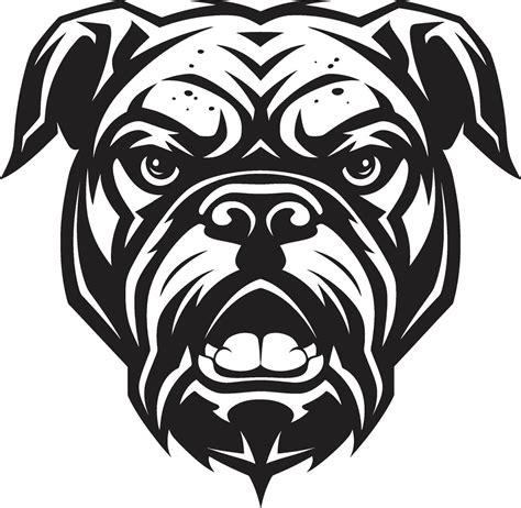 Vector Artistry Unveiled Bulldog Emblem Powerful Paws Black Bulldog