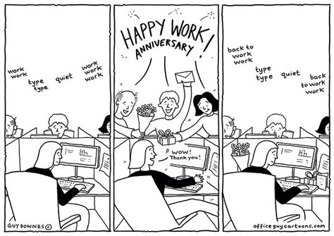 Happy Anniversary Office Guy Cartoons