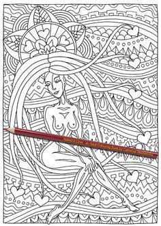 Colouring Book Printable Coloring Page Adult By Colouringhanddrawn My