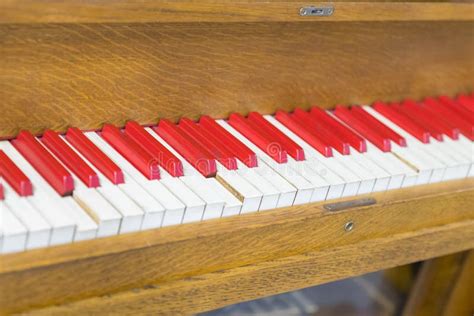 Vintage Old Piano Close Up Of Keyboard Keys Stock Image Image Of