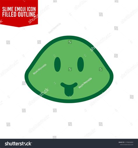 green tongue out slime emoji emoticon stock vector royalty free 1278806860 shutterstock