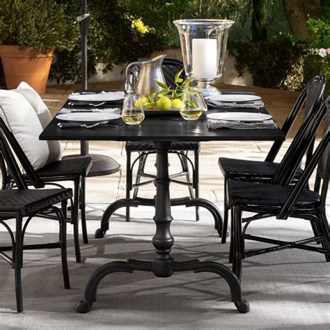 And rectangular end additional support beam for lasting structural integrity wide and expansive table top promoting a generous dining. La Coupole Indoor/Outdoor Rectangular Dining Table, Black ...