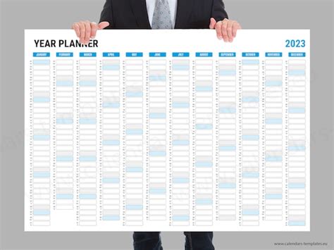 2023 Wall Planner Printable Yearly Wall Planner Calendar Etsy
