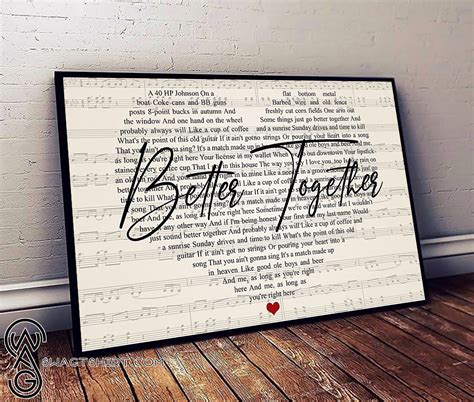 Better Together Luke Combs Lyrics Poster