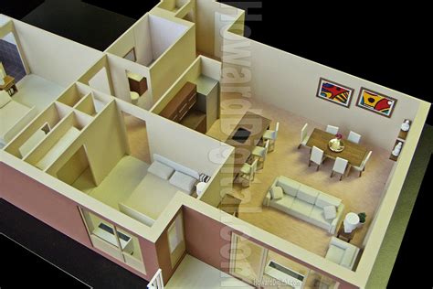 Modern Miniature Interior Model Westwood Terrace Bronx