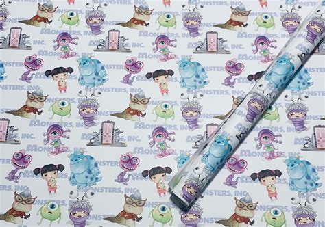 Monsters Inc Wrapping Paper Sheets Set Of 3 1st First Etsy
