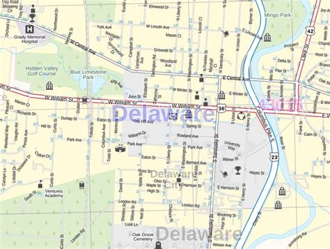 Delaware Map Ohio