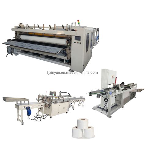 Full Automatic Toilet Paper Band Saw Rewinding Machine Production Line China Toilet Paper