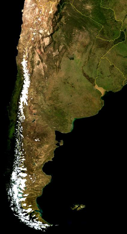 Argentina Satellite Image Geographic Media