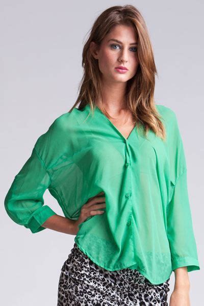 36 Super Chic Green Sheer Blouse White Lily Boutique Looks Soo