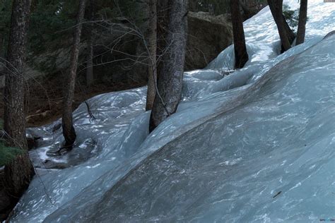 Mountain Thaw Creates A River Of Ice Snow Melting Ice Climbing