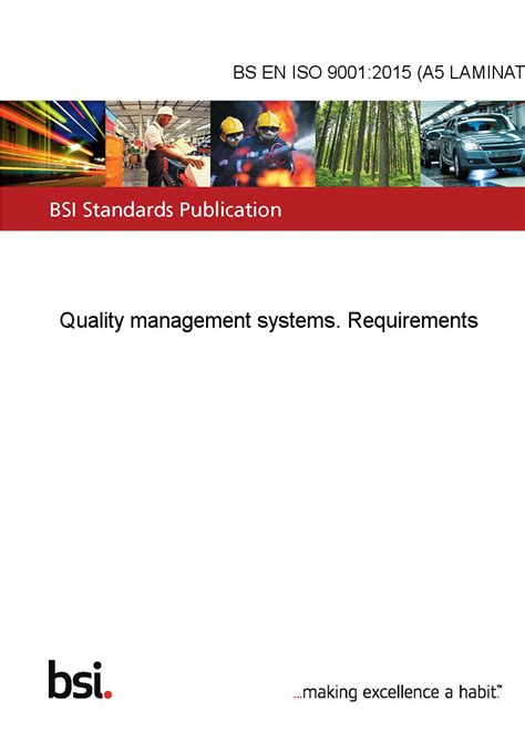 Bs En Iso 90012015 A5 Laminated Quality Management Systems Requirements