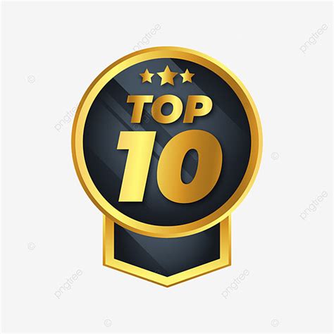 Top 10 Vector Design Images Top 10 Label Design With Golden Style Top