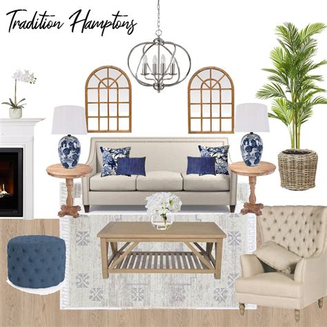 Traditional Hamptons Interior Design Mood Board By Smyleeone Style
