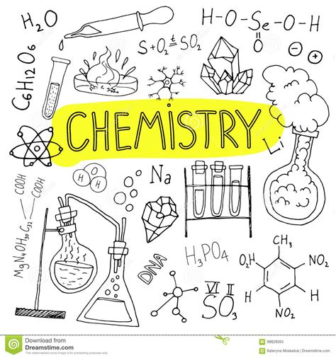 Science And Chemistry Set Cartoon Vector 120021333