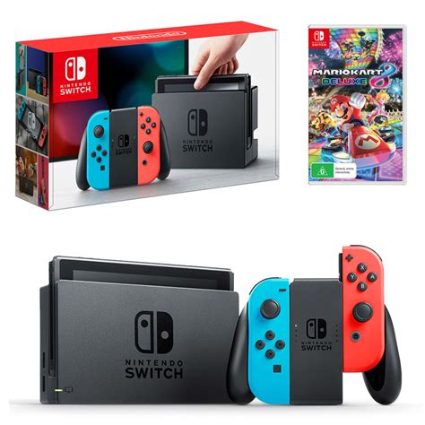 Race your friends or battle them in a revised battle mode on new and returning battle courses. Nintendo Switch Neon Joy-Con Console with Mario Kart 8 ...