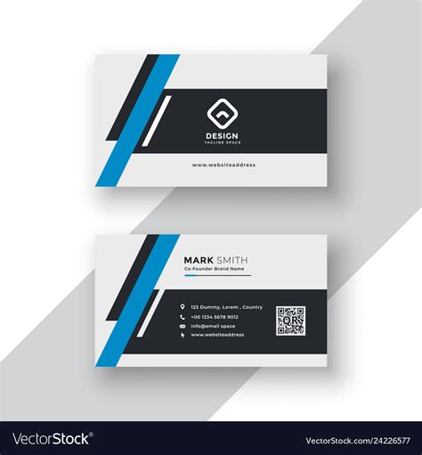 Modern Professional Business Card Template Design Vector Image