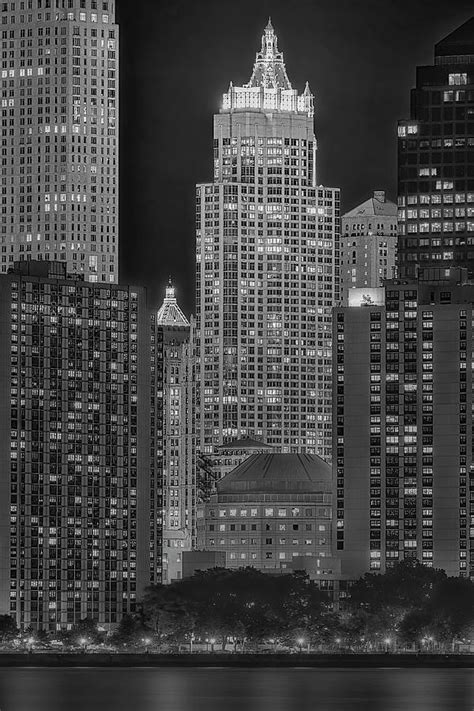 Nyc Skyscrapers Bw Photograph By Susan Candelario Fine Art America