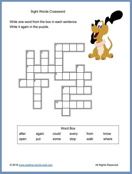 Best 3 crossword puzzles printable pdf images you calendars. Easy Crossword Puzzle for Early Learners