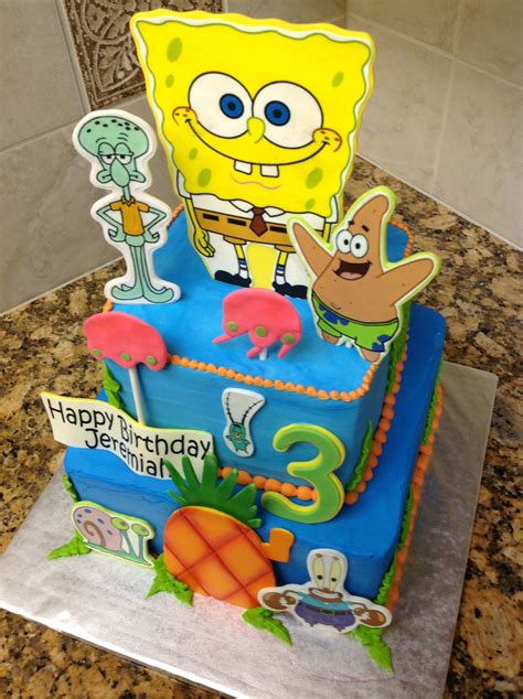 He was designed by marine biologist and animator stephen hillenburg and is voiced by tom kenny. Spongebob Squarepants Character Cake - CakeCentral.com
