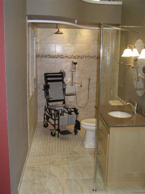 Small Accessible Roll In Shower Ada Bathroom Handicap Bathroom Disabled Bathroom Bathroom