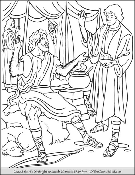 Unique fruit of the spirit color pages for preschoolers. Esau Sells Birthright to Jacob Coloring Page ...