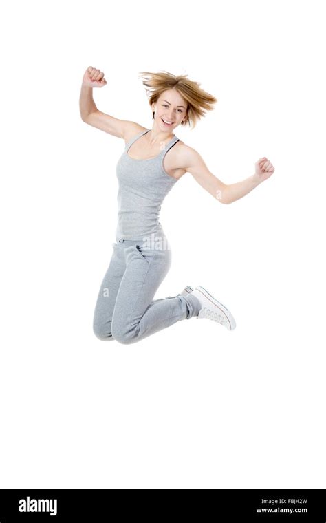 Portrait Of Young Happy Smiling Slim Sporty Beautiful Woman Wearing