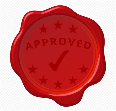 Hd Approved Seal Red Stamp Png Citypng