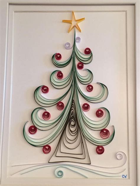 Quilled Pine Christmas Tree Etsy Paper Quilling Designs Paper