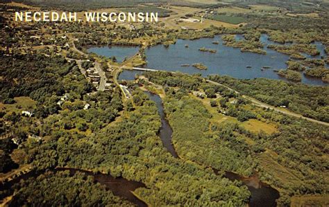 Necedah Wisconsin Birdseye View Of City Vintage Postcard K62166 Ebay