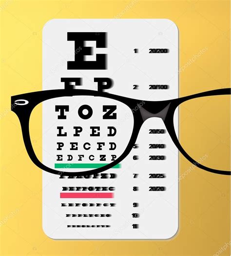 Eyeglasses Over Snellen Eye Chart Stock Vector Image By ©xprmntl 19745345