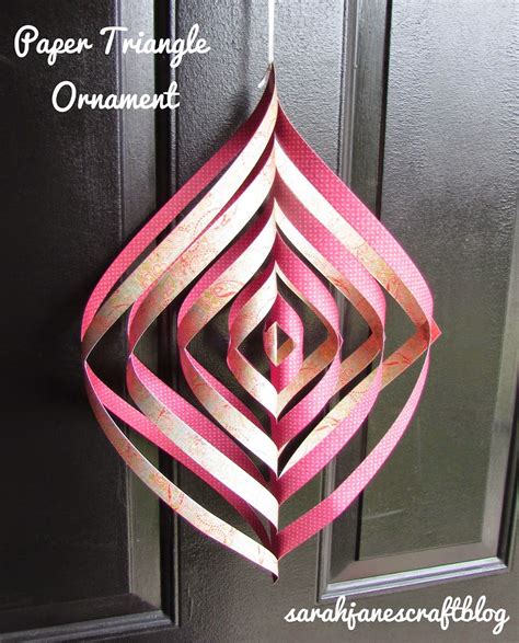 Paper Triangle Spiral Ornament Craft Blog How To Make Ornaments