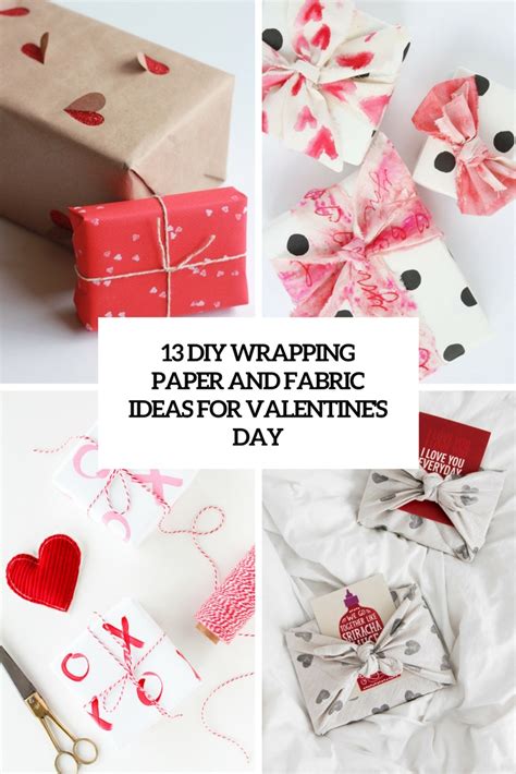 Here are 4 valentines gift wrap ideas: 13 DIY Wrapping Paper And Farbic Ideas For Valentine's Day ...